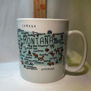 Montana Map Mug - White